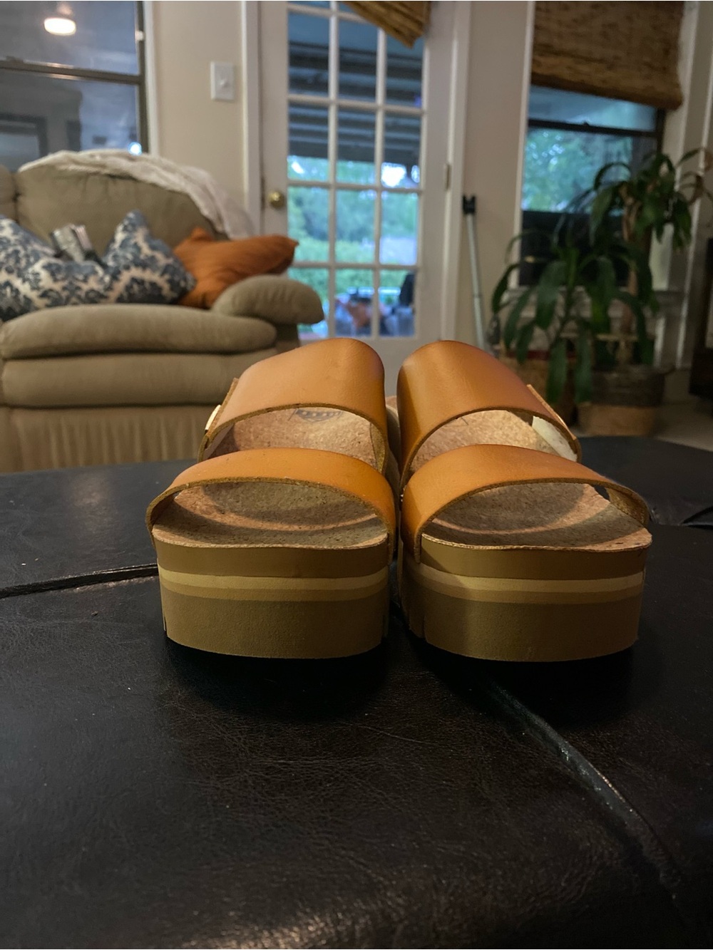 Reef Women's Cognac Double-Strap Platform Slide - Picture 8 of 11